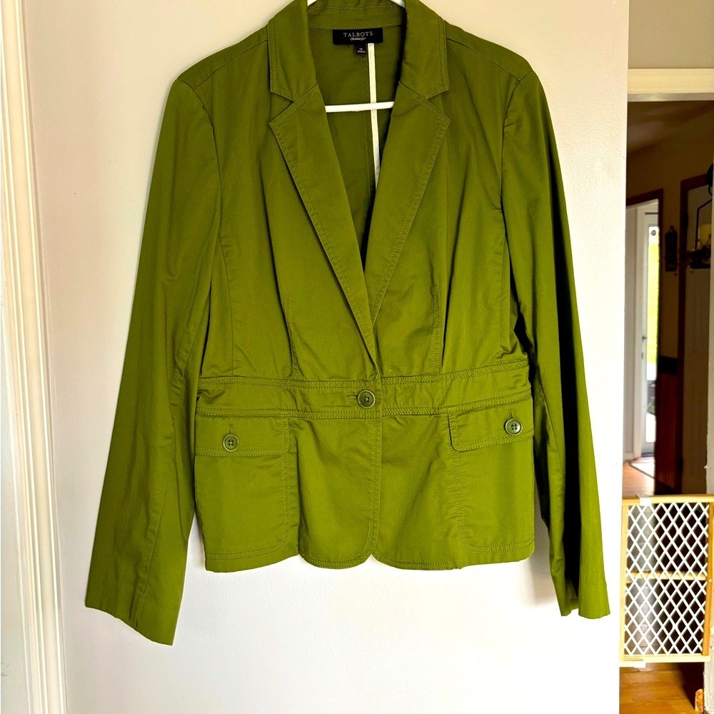 🫒 NWOT Talbots Olive Green Women's Blazer 🫒 - Picture 2 of 8